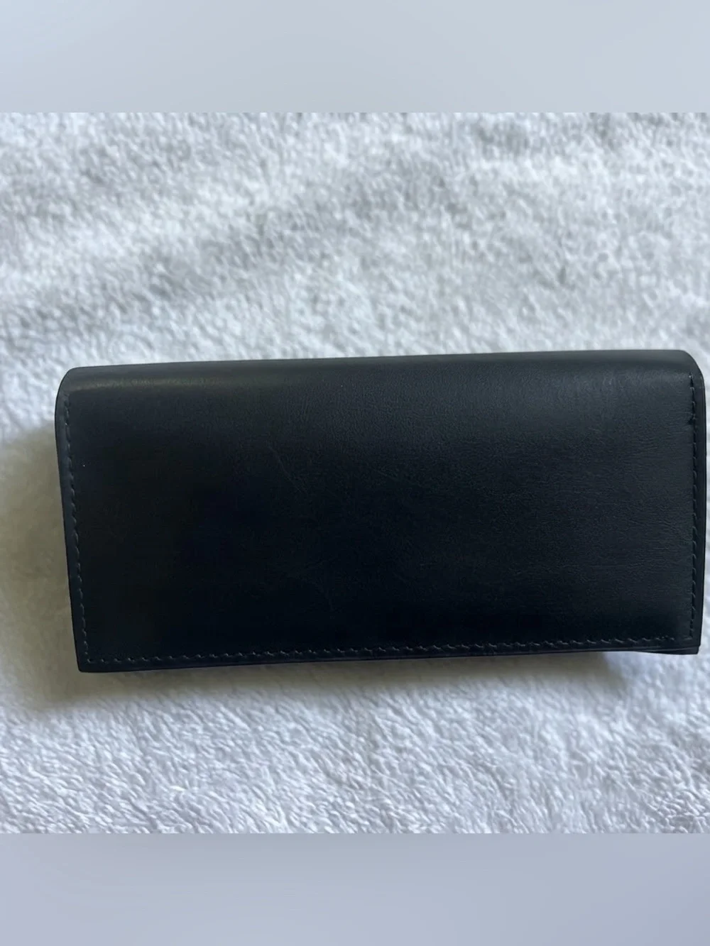 rag & bone Black Leather Snap-Closure Eyeglass Case